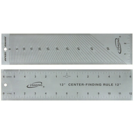 Igaging Center Rule, 12"x3" - 34-222 34-222